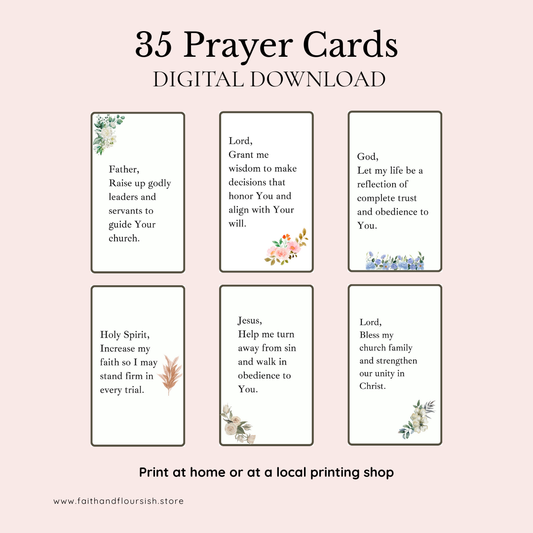 Printable Christian Prayer Cards | Daily Prayers for Spiritual Growth