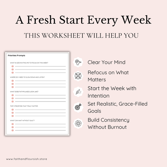 Faith-centered Weekly Reset Sheet