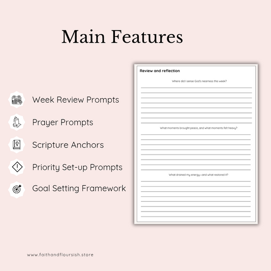 Faith-centered Weekly Reset Sheet