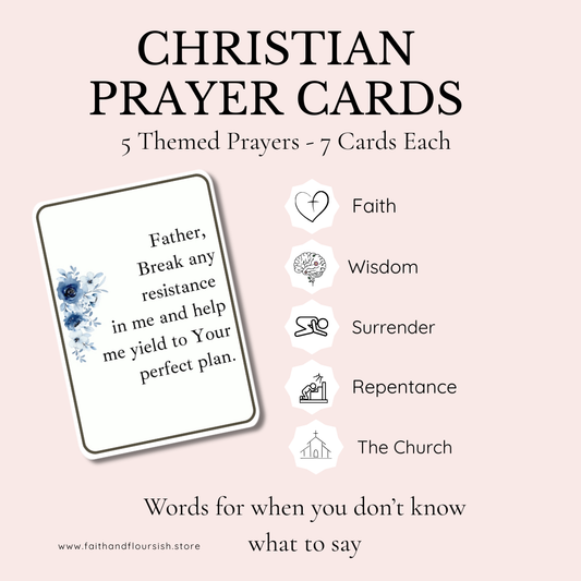 Printable Christian Prayer Cards | Daily Prayers for Spiritual Growth