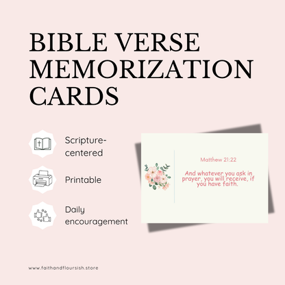 Bible Verse Memorization Cards