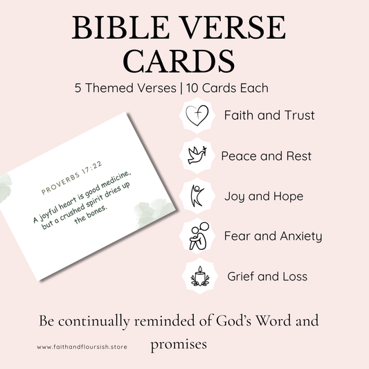 Printable Bible Verse Cards | Scripture Memorization & Daily Encouragement