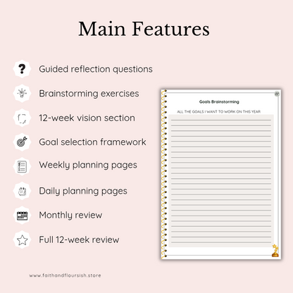 Undated 12-Week Year Planner | Set Goals with God, Build Holy Habits