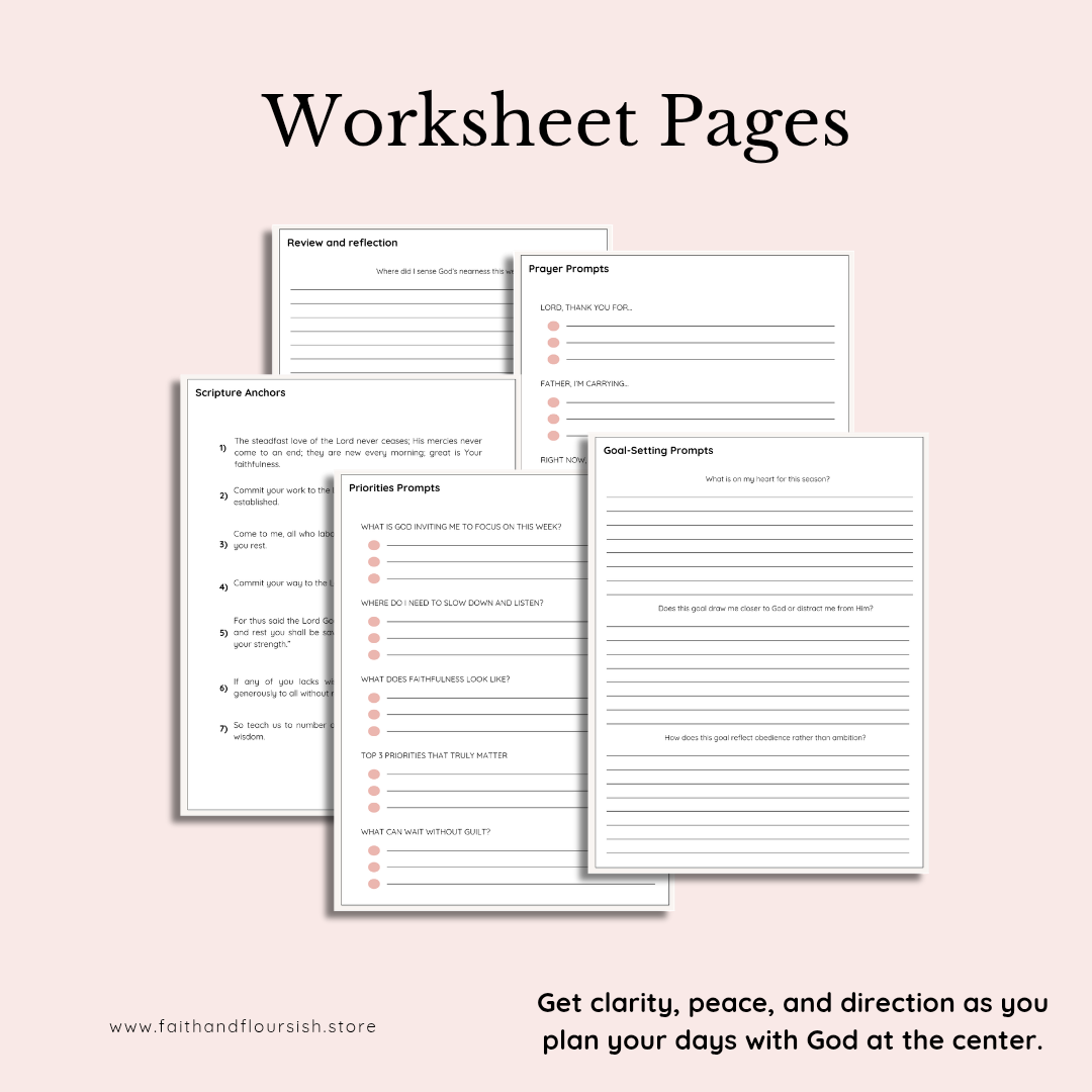 Faith-centered Weekly Reset Sheet