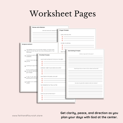 Faith-centered Weekly Reset Sheet
