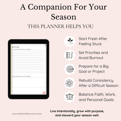 Undated 12-Week Year Planner | Set Goals with God, Build Holy Habits