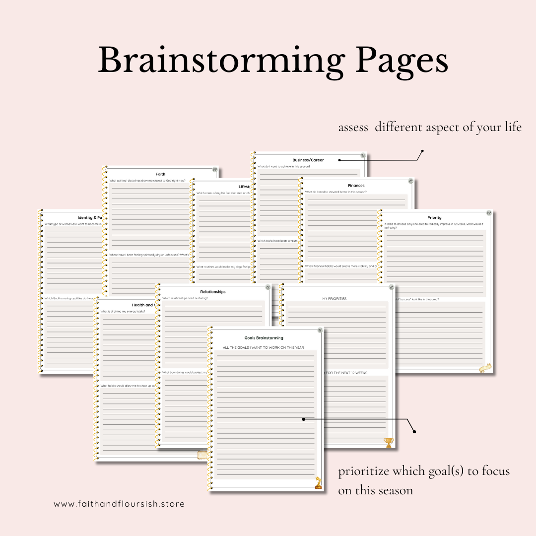 Undated 12-Week Year Planner | Set Goals with God, Build Holy Habits