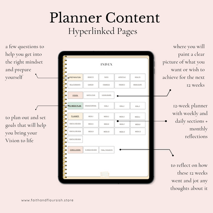 Undated 12-Week Year Planner | Set Goals with God, Build Holy Habits