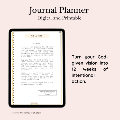 Undated 12-Week Year Planner | Set Goals with God, Build Holy Habits